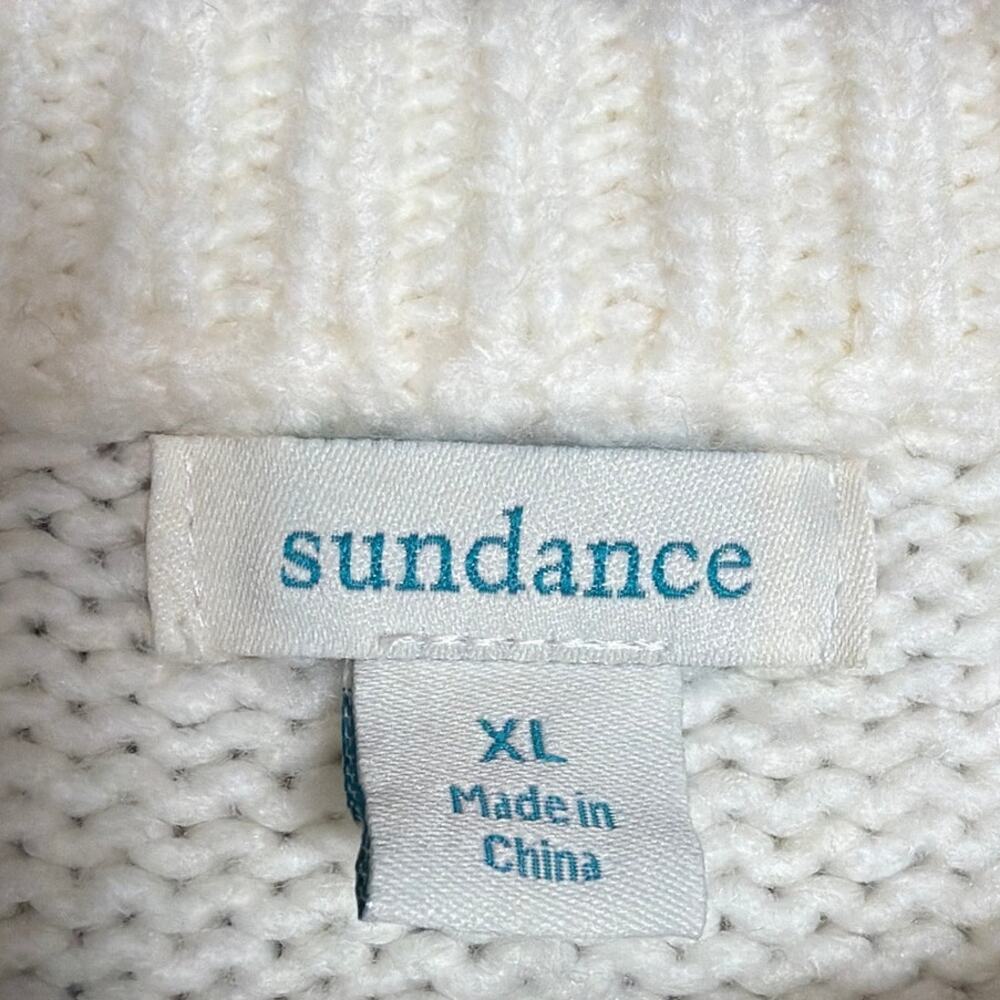 Sundance Snowflake Sweater XL Ivory Black Fair Isle Cozy Winter Christmas Knit - Picture 7 of 8
